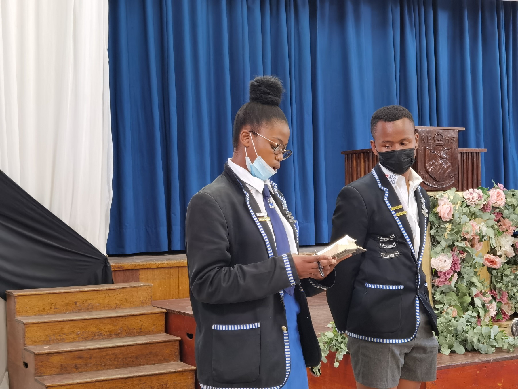 Anathi and Songezo sharing the Word and praying