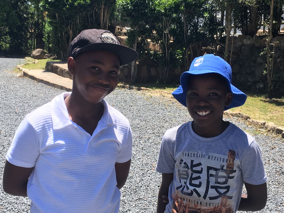 James Akhosi and Lihle Nontwana two of our Grade 7 Monitors enjoying their leadership camp