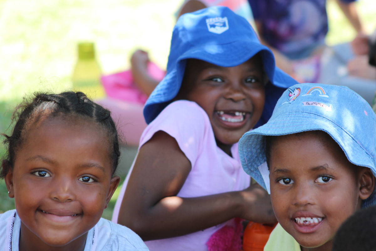 Keen little spectators at the Interhouse Gala